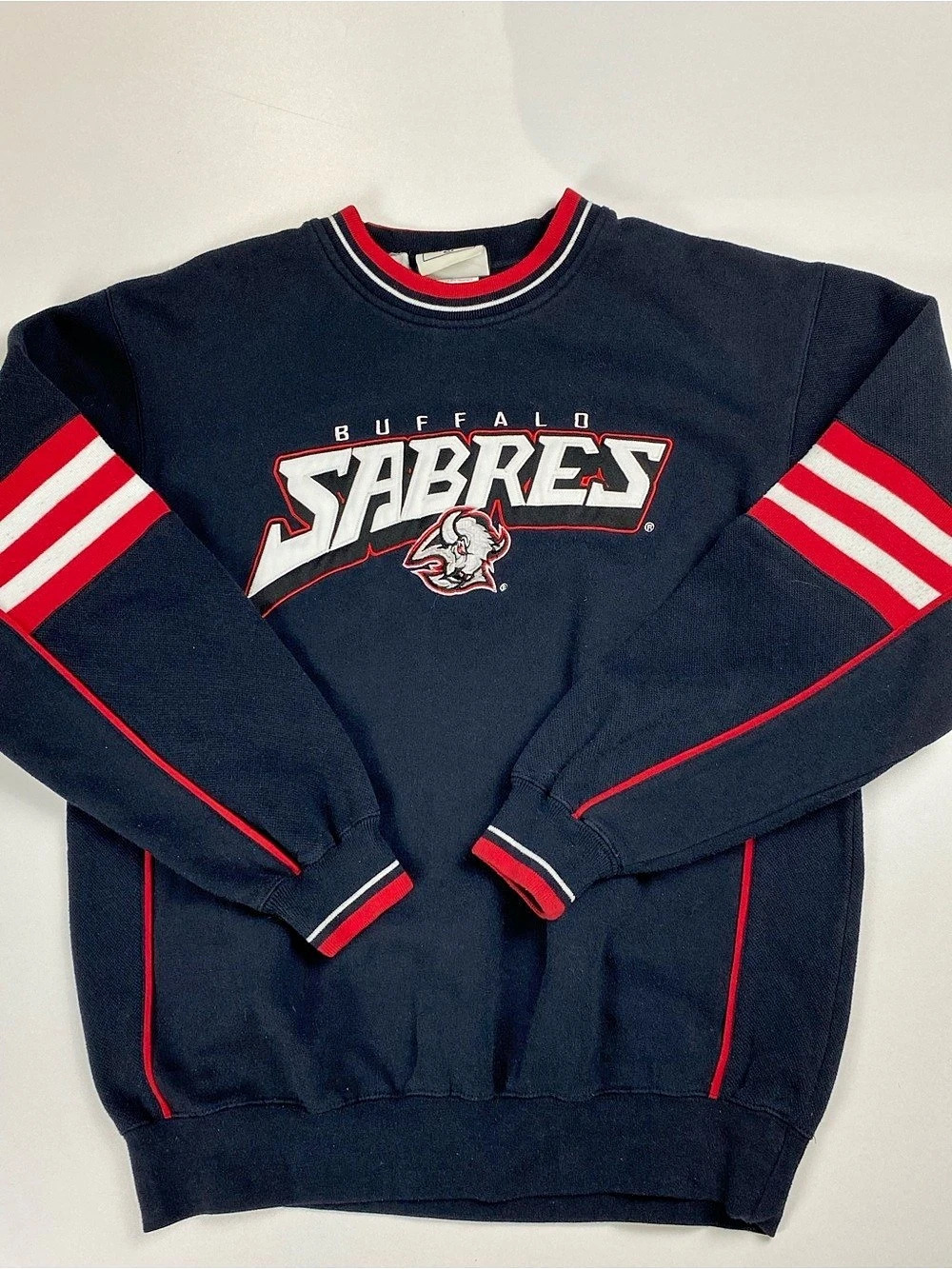 Vintage Lee Sport Buffalo Sabres Goathead NHL Hockey - Size Medium